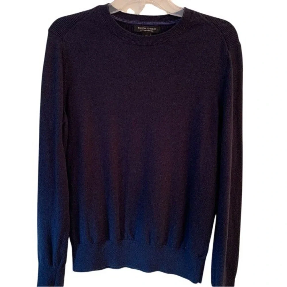 *2/$38*.BANANA REPUBLIC. GREY/NAVY. Cashmere/Cotton Blend Men's sweaters Size M‎